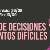 TOMA DE DECISIONES EN TIEMPOS 